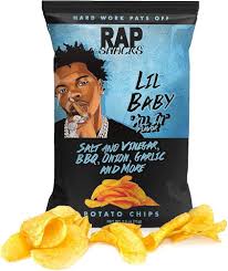 Rap Snacks Lil Baby “All In” 71 g – bold, multi-flavour potato chips in a colorful branded bag.