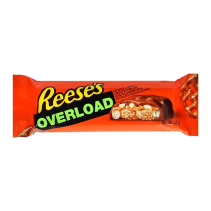 Reese’s Overload 42g chocolate bar wrapper front view