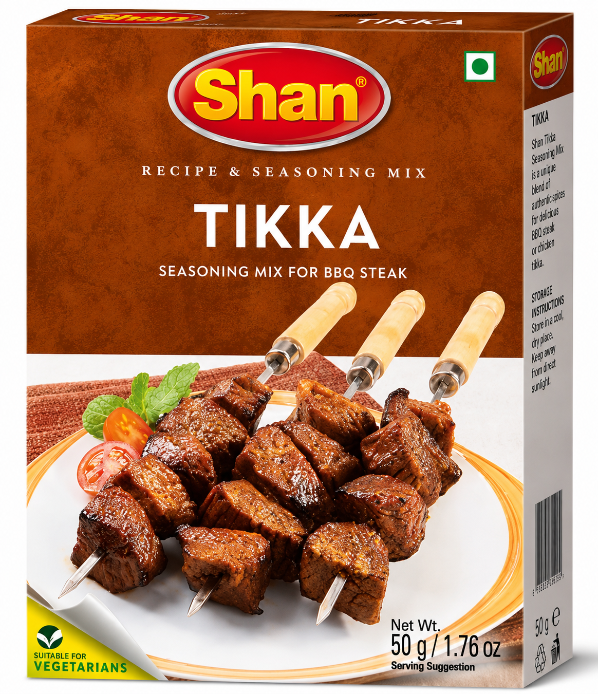 Shan Tikka Masala 50g spice mix pack – aromatic South Asian seasoning for chicken tikka, BBQ, grilling and traditional tikka dishes
