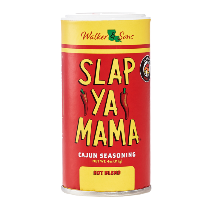 Spice up your meals with Slap Ya Mama Hot Cajun Seasoning 4oz, delivering authentic Louisiana heat and flavor.