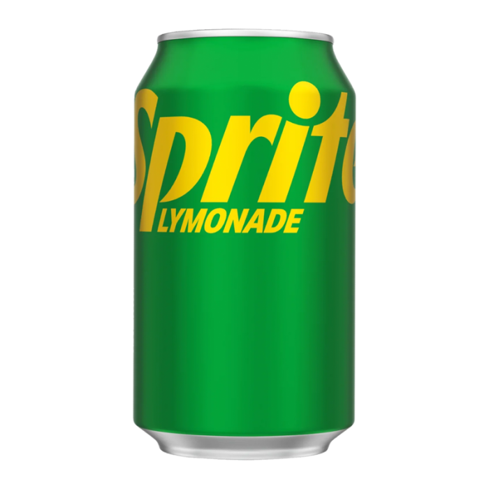 Sprite Lymonade 355ml can featuring lemonade-flavored Sprite with a refreshing citrus blend and crisp carbonation.