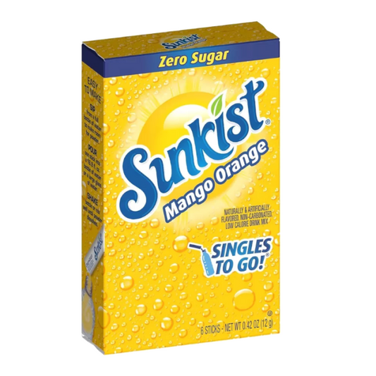 Sunkist Zero Sugar Mango Orange Powdered Drink Mix Packet