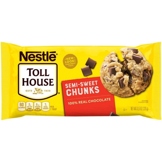 Semi sweet chocolate chunks for baking and desserts