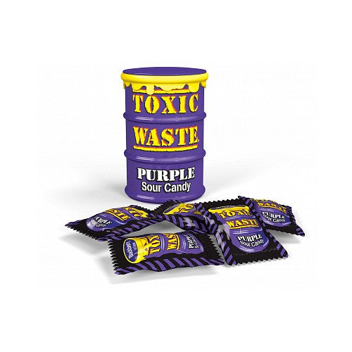 Purple Toxic Waste sour candy with chewy fruit center