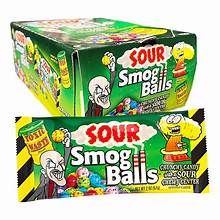 Toxic Waste Sour Smog Balls 24 pack 48g each – American sour candy UK