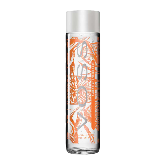 Voss Tangerine Lemongrass Sparkling Water 375 ml glass bottle, calorie-free Norwegian artesian water