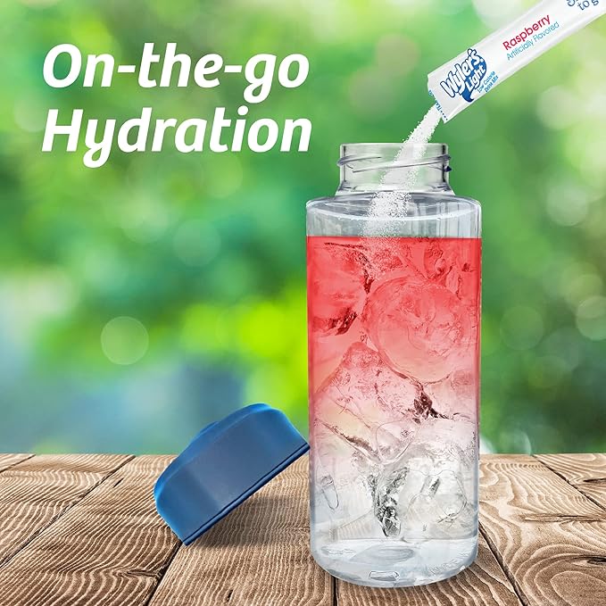 Wyler's Light Singles To Go Cherry drink mix packets, showing individual servings for easy hydration with a refreshing cherry flavor.