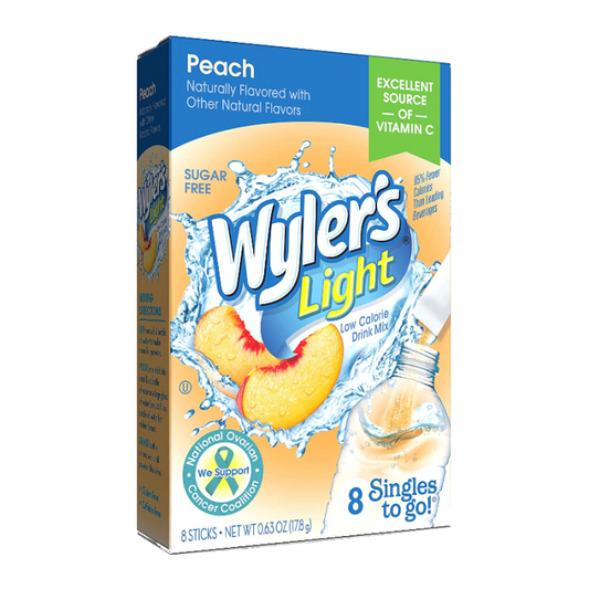 Wyler’s Light Peach Instant Drink Mix – On-the-Go Packets